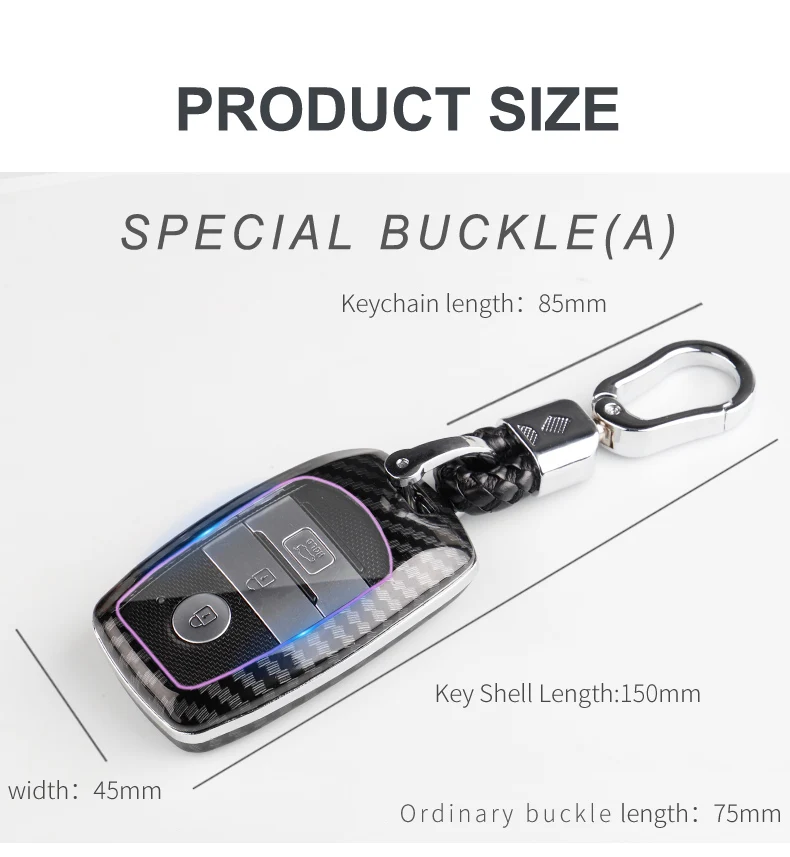 1PCS Premium Full Enclosed Protective Key Shell Case for LANDWIND Car Keys with Carbon Fiber Texture and All-Inclusive Design