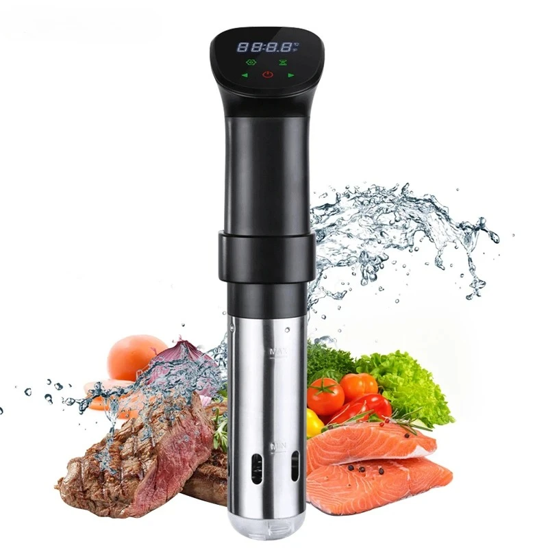 Circulador de Imersão Sous Vide à Prova d'Água 1800W com Display Digital LED para Cozimento Preciso e Aquecedor Inteligente de Cozimento Lento