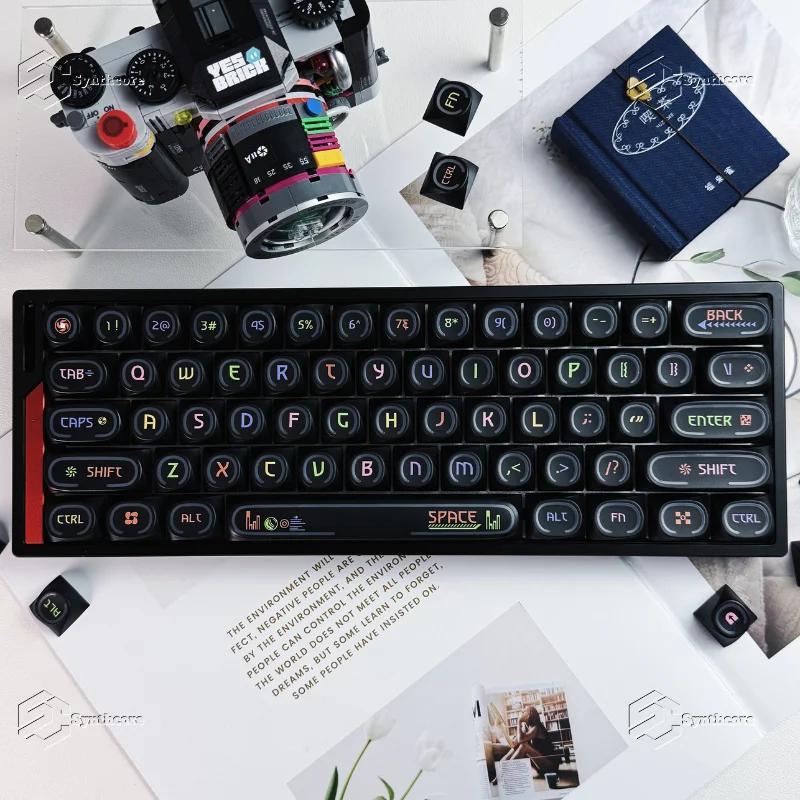 125 Keys OEM Rotating Keycaps Creative Personality Translucent PBT Sublimation Creative Gaming Key cap for Wooting 60he Keyboard