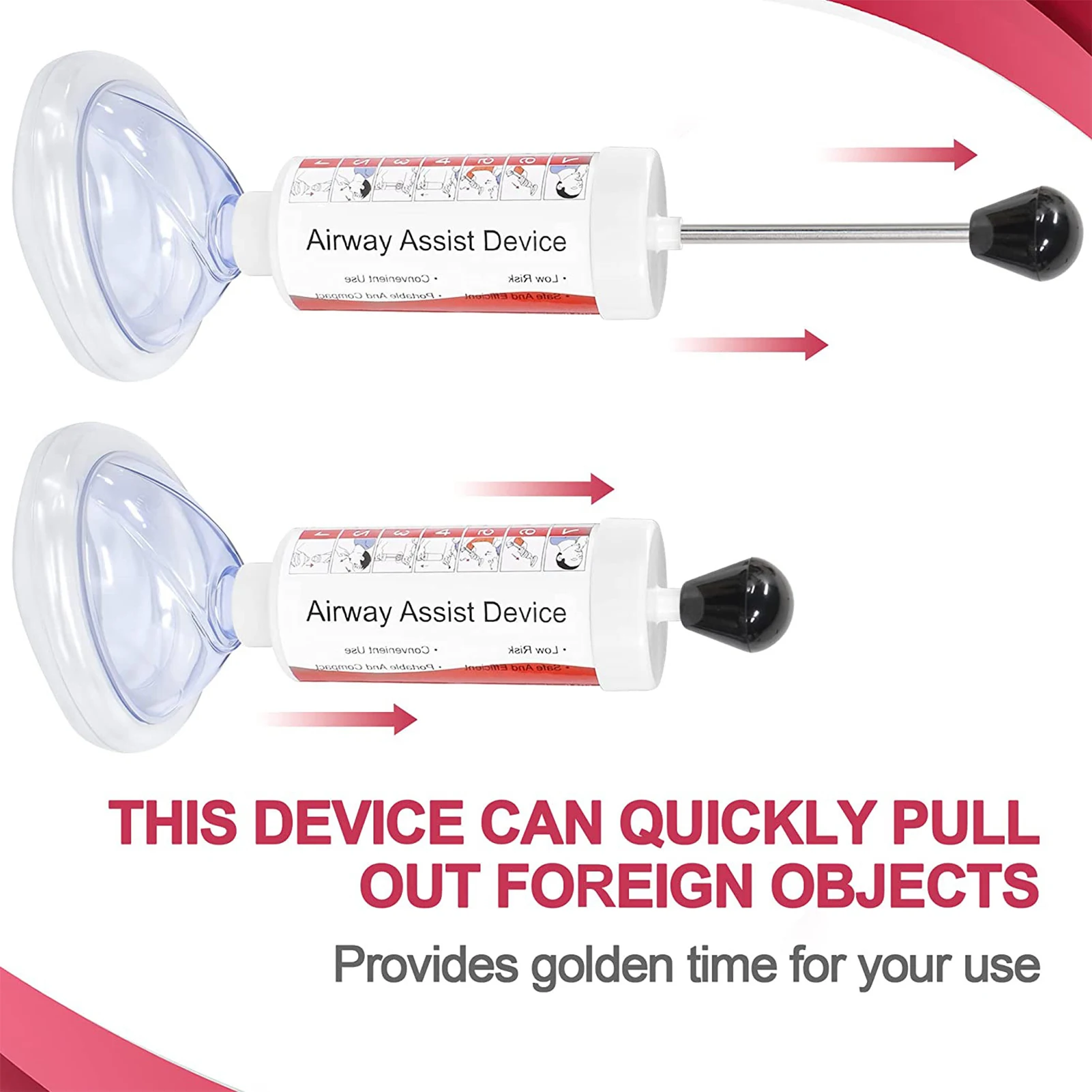 Imagem -06 - Aparelho de Assistência Airway Anti Asfixia Portátil para Crianças e Adultos Emergência Estrangulamento Ferramenta Kit de Primeiros Socorros Salva-vidas