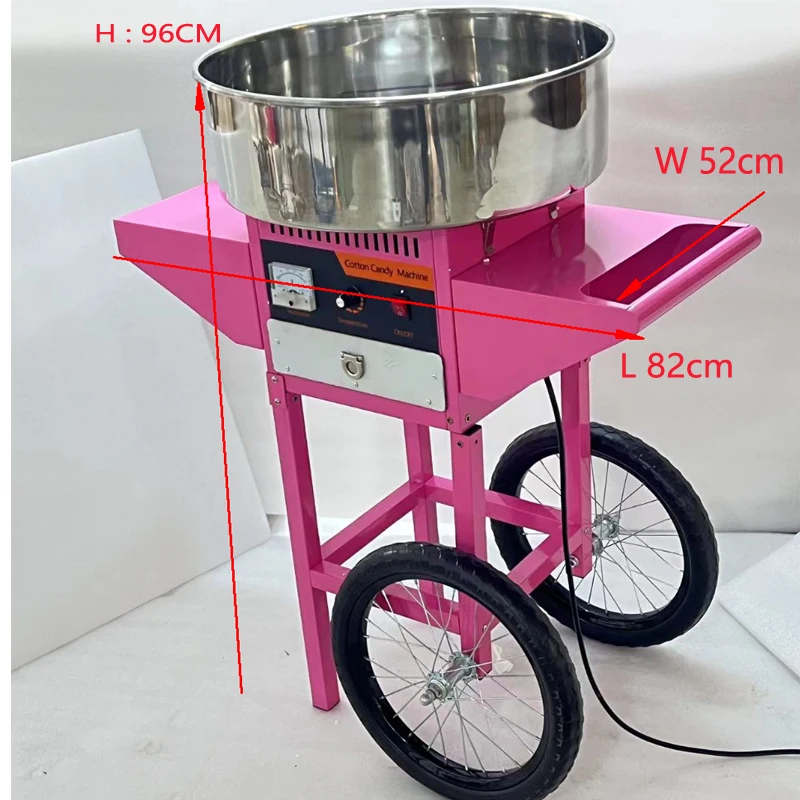 Commercial Electric 110V 220v Cotton candy machine with cart Commercial candy floss machine