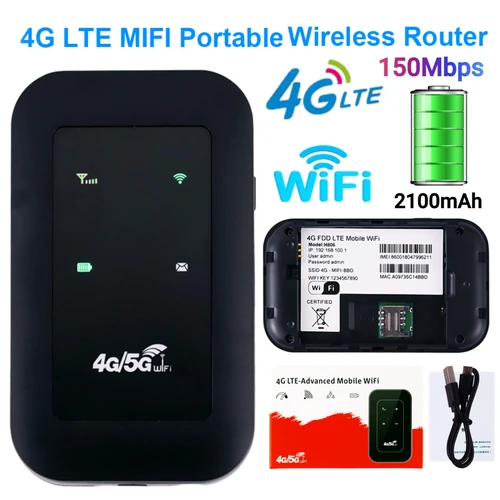 Enrutador de bolsillo 4G LTE, repetidor WiFi, amplificador de señal, expansor de red, punto de acceso móvil, módem inalámbrico Mifi, ranura para tarjeta SIM