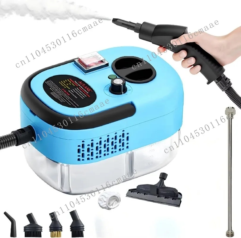 Electric Handheld Steam Cleaner 2500W Pressurized 3 Brush Heads Stainless Steel Household Outdoor Car Furniture