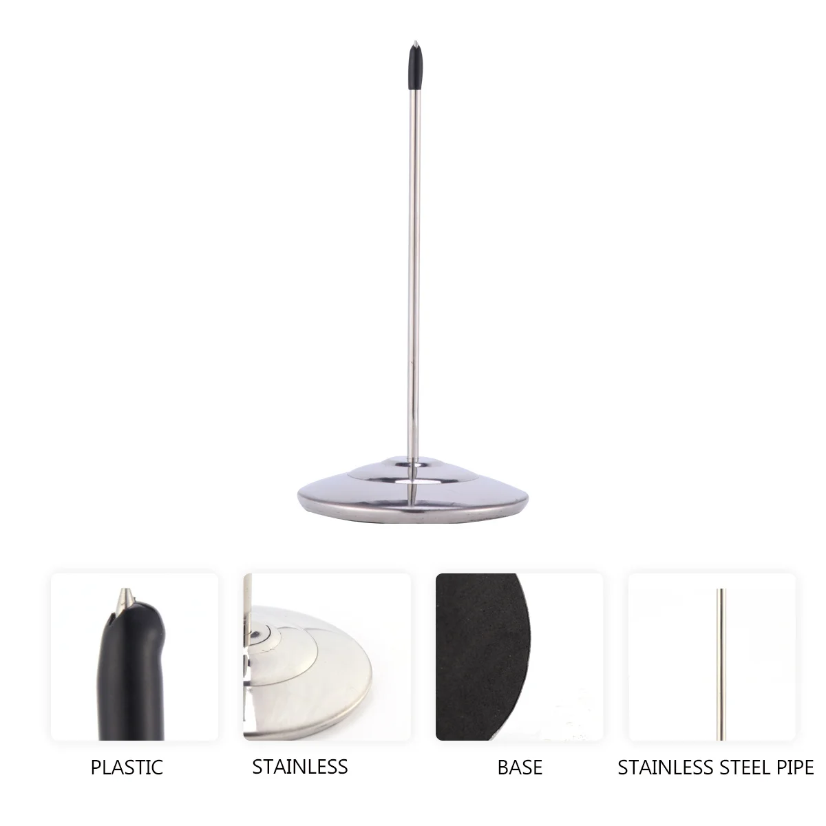 Stainless Steel Receipt Holder Check Spindle Restaurant Office Bill Fork Paper Memo Holder Desktop Organizer Menu Summons Fork