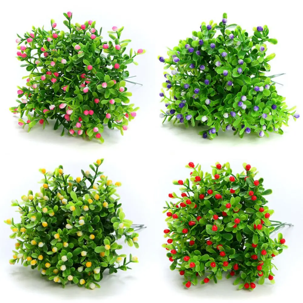 1 Branches Simulation Milan Grass Mini Leaf Home Decoration Vases Home Deco Bouquet Artificial Green Landscape Wish French