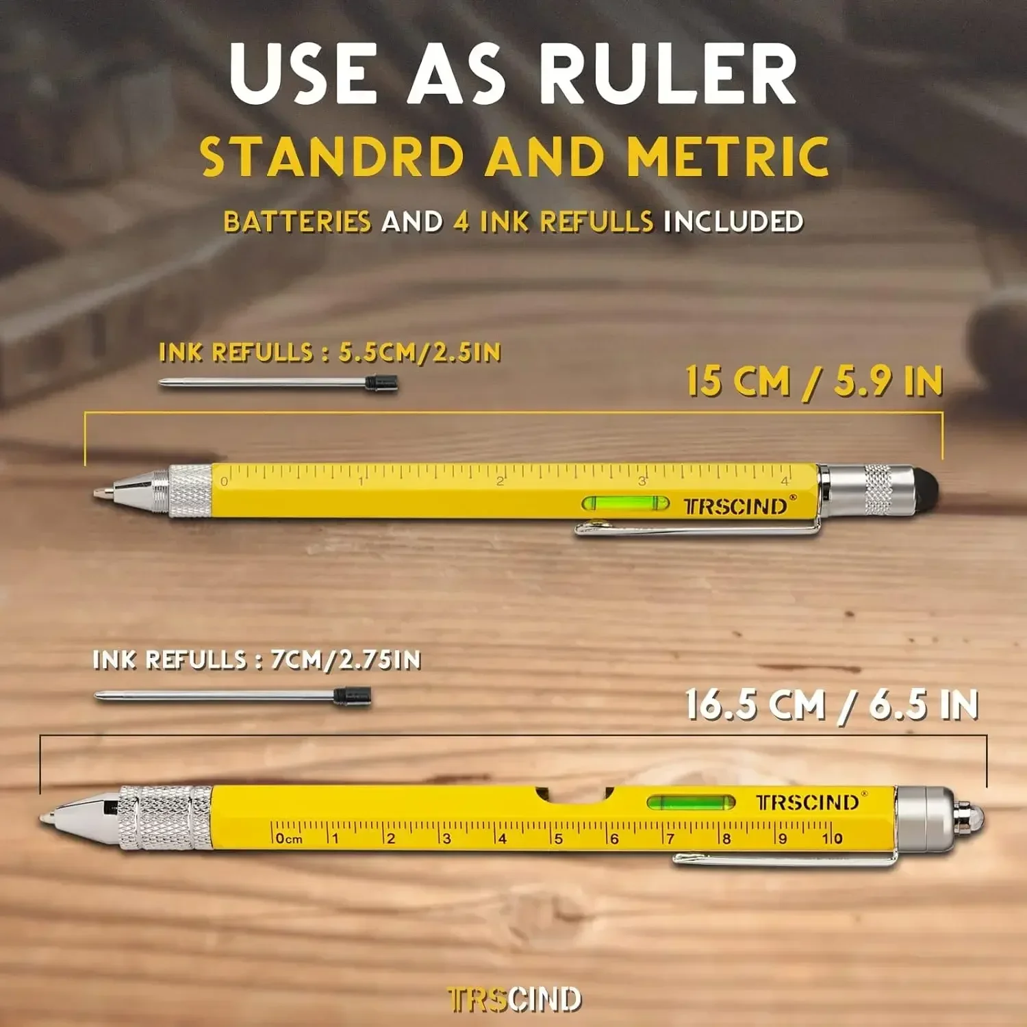 Outil de stylo multi-outils 9 en 1 pour homme, papa, mari, cadeaux de fête des pères, cadeaux d'anniversaire pour petit ami, gadgets sympas pour bricoleur