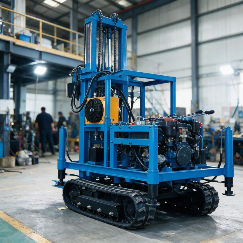 Customized Portable Hydraulic Diesel 22HP 25HP 100M 150M Precise Position Efficient Drilling Water Well Drilling Rig