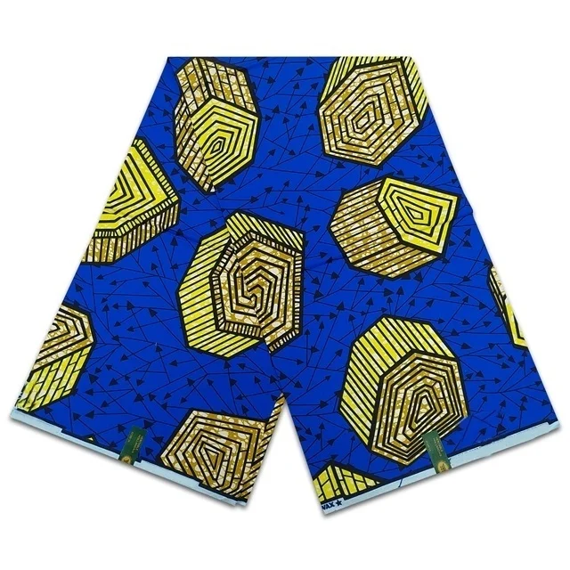 Imagem -04 - Tecido Africano Ankara com Estampa de Cera Real Tecidos 100 Algodão Tecido Patchwork para Costura de Vestido Novo Design Jarda 2024