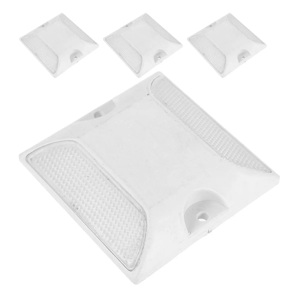 

4 шт. светоотражающие алюминиевые дорожные маркеры (катафоты) для тяжелых условий эксплуатации: для автомагистралей, подъездных дорог, тротуаров, обеспечивающие видимость в ночное время и при любой погоде