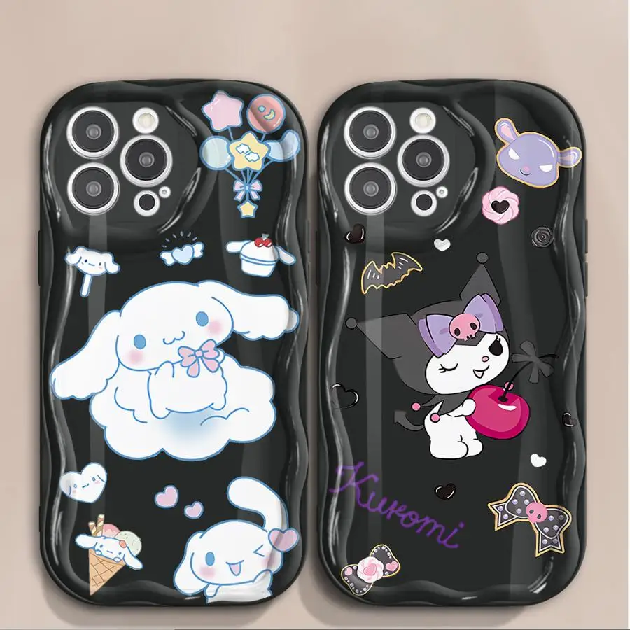 سينامورول كورومي حافظة هاتف لطيفة لهاتف آيفون SE 8 7 15 16 ProMax 12 Pro 11 Pro XS Max 14 Plus 13 Mini XR غطاء سيليكون ناعم