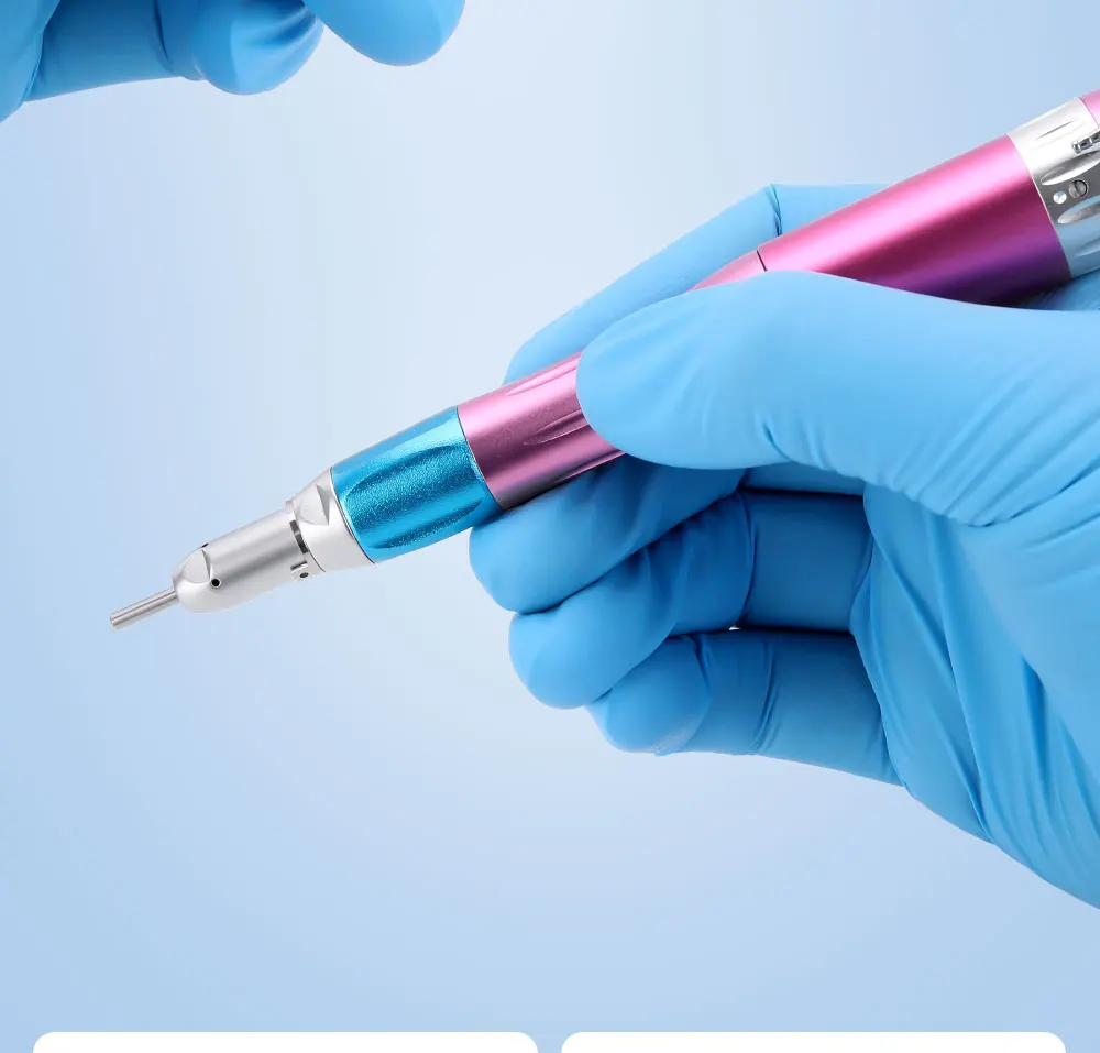 AZDENT Set Dental Hochgeschwindigkeits-Handstück LED Integrierter E-Generator Niedriggeschwindigkeits-Kit 2/4 Löcher Druckknopf Keramiklager Luftscaler – Detail 6