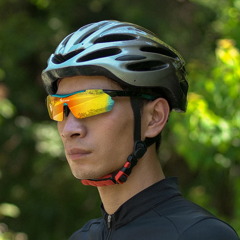 WEST BIKING-Lunettes de cyclisme polarisées pour hommes et femmes, lunettes de soleil de sport, UV400, coupe-vent, VTT, lunettes de vélo de route,