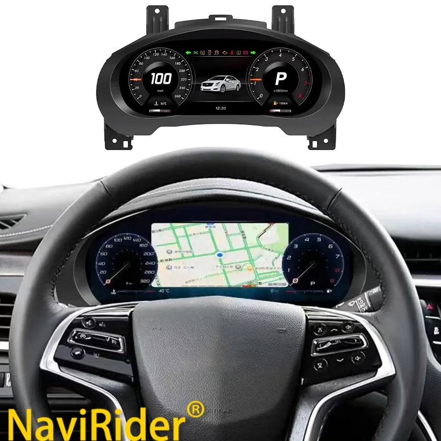 

Полный ЖК-спидометр, виртуальная панель кабины, Carplay для Cadillac XTS 2013-2018, 12,3-дюймовый цифровой кластер приборной панели