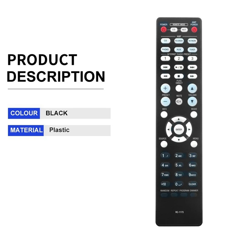 Hot 4X Remote Control For Denon Home Theater RC-1173 RC 1173 RC-1197 DNP-720AE DNP-730AE PMA-720 PMA-520AE PMA-720AE