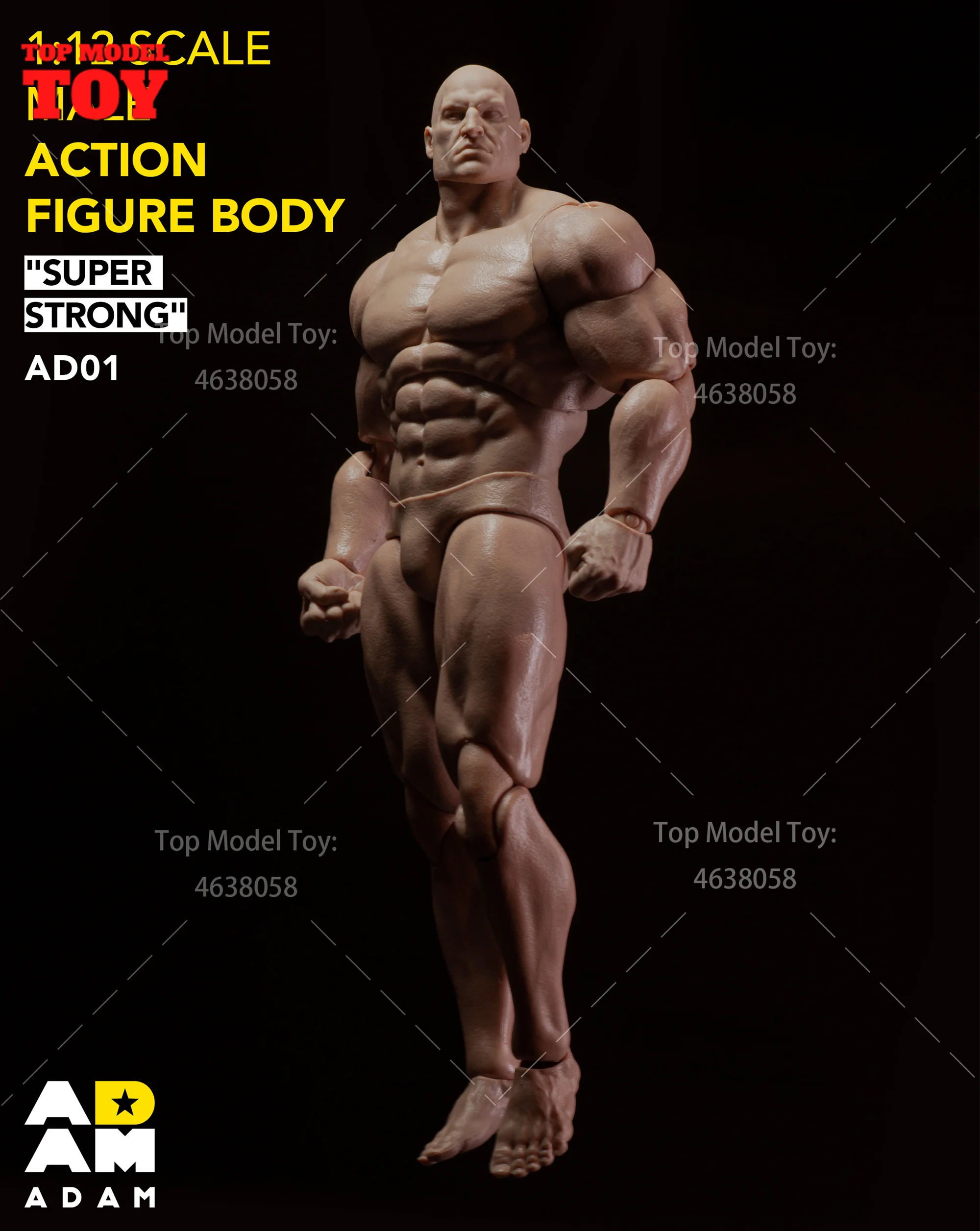 Muff Toys AD01 ADAM F001 1/12 Male Figure Body Strong Muscle Comic Hero Joint Body 17cm Soldier Action Figure Model for Collect