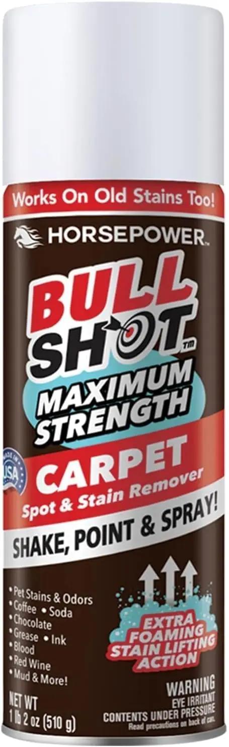

Bull Shot MAX Strength Carpet Spot & Stain Remover, AS-SEEN-ON-TV, Made In US, Just Point & Spray