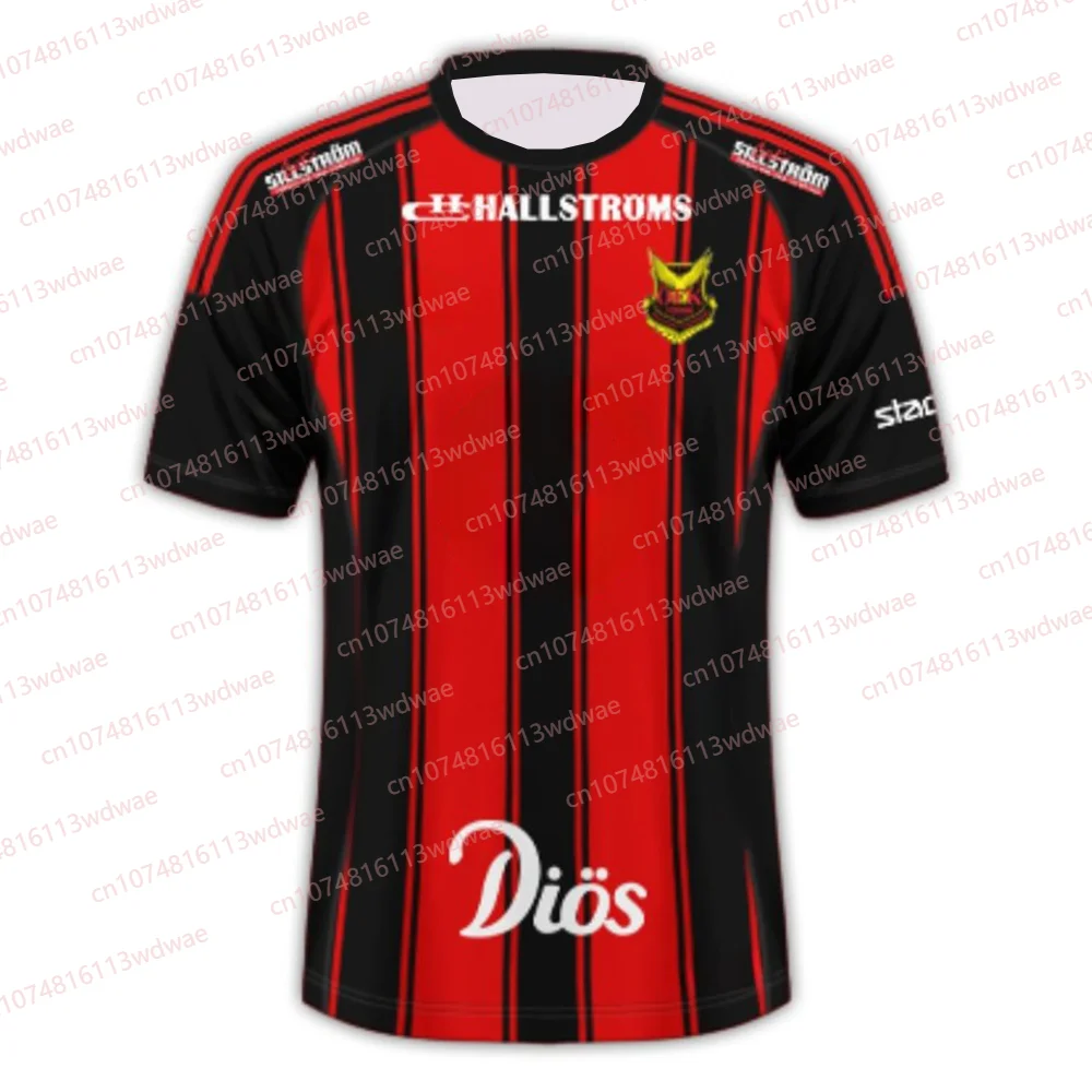 

T-shirt For Men Summer Sweden Football Short sleeve T-shirt 3D Print Östersunds FK Kit Fotboll Jersey Kit 25-26 Home Jersey Kit