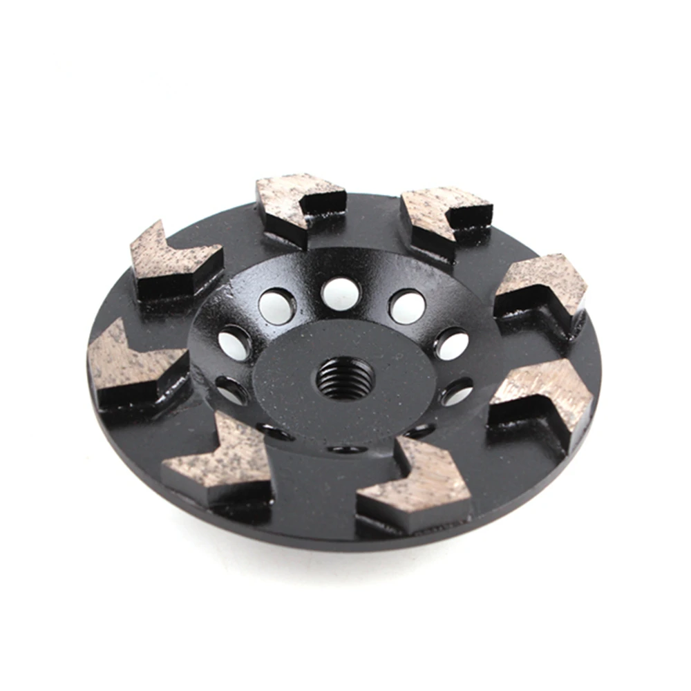 GD85 Stone Grinding Pad 6 Inch Diamond Concrete Floor Cup Wheels with Eight Arrow Segments M14 Screw Hole for Angle Grinder 9PCS