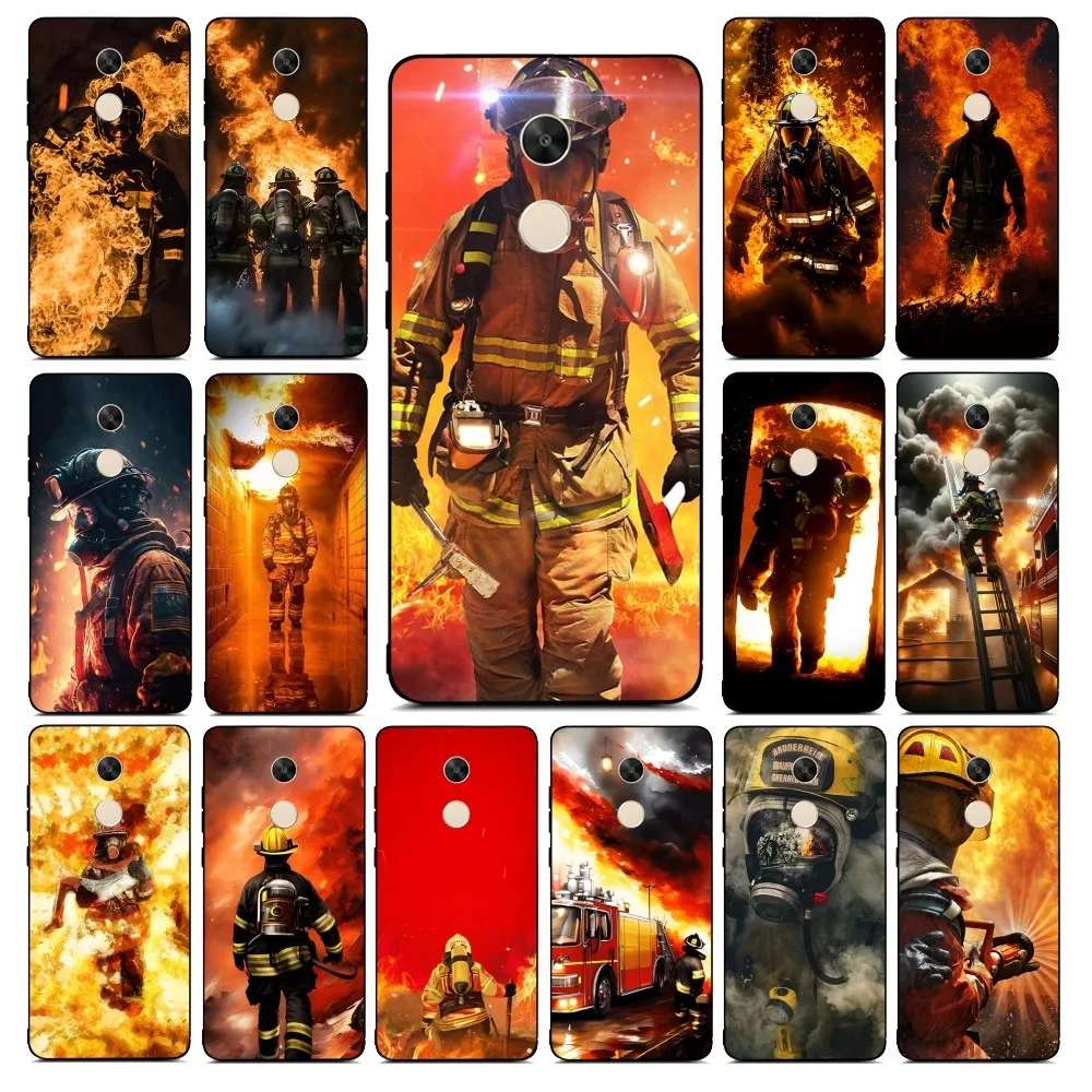 Firefighter Heroes Fireman Phone Case For Redmi Note 4 X 5 A 6 7 8 T 9 9S 10 11 11S 11Epro Poco M3 Pro