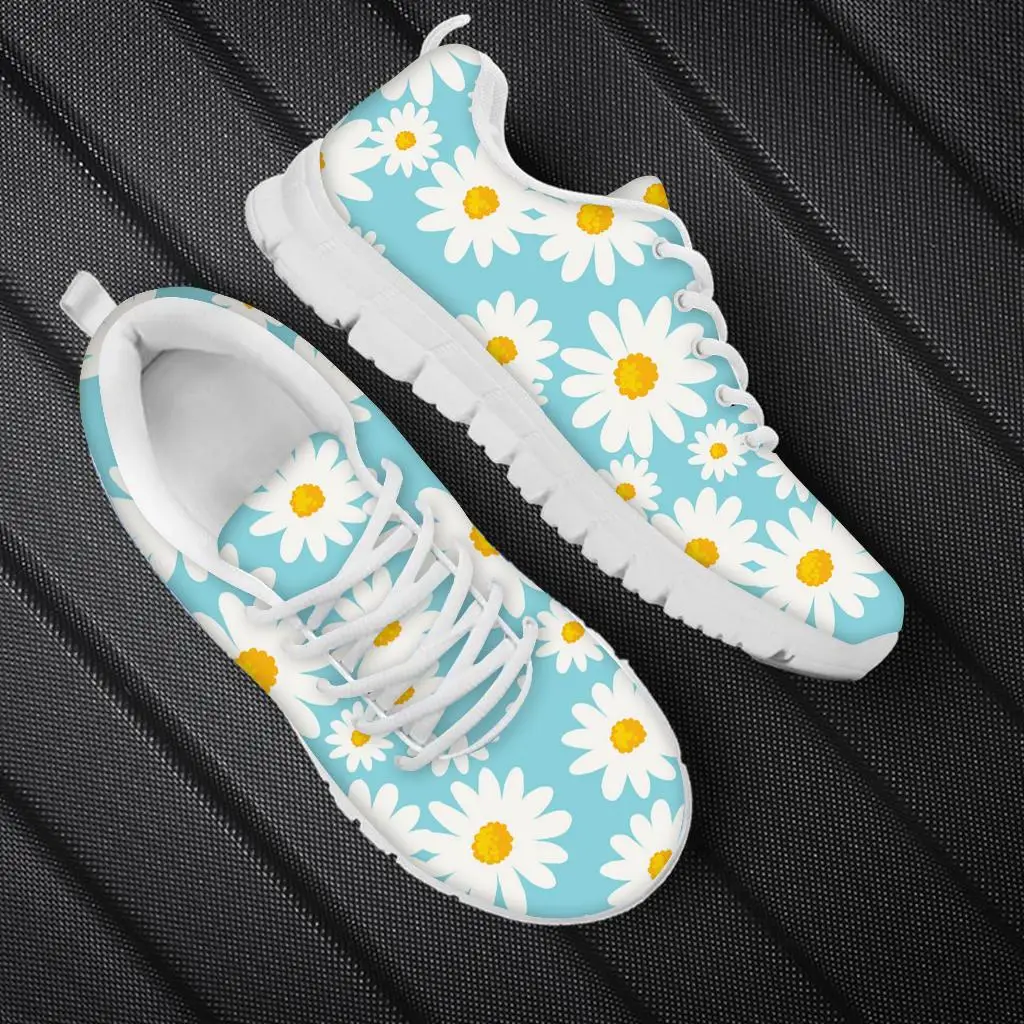 

Small White Daisies Women Casual Outdoor Footwear Flats Shoe Flowers Brand Customizable Running Sneakers Lightweight Men loafers