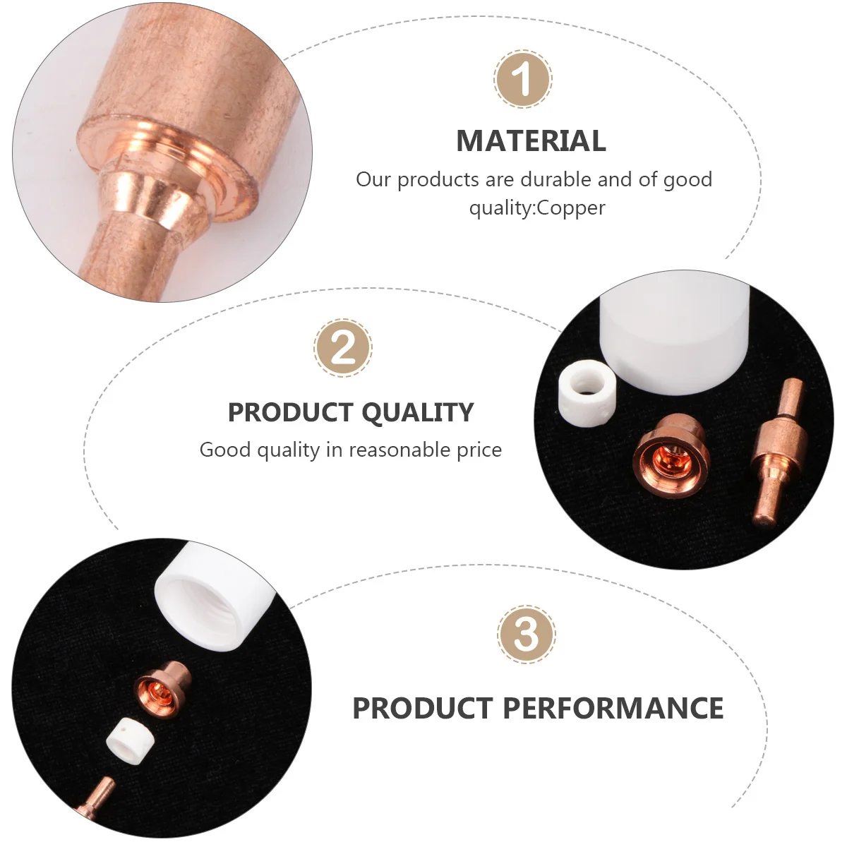 

85 pcs Cutting Machine Accessories Plasma Cutter Consumables For -31 -40 Jg-40 - 40 Cut-40 Ct312 Ct416 Ct518 Super160