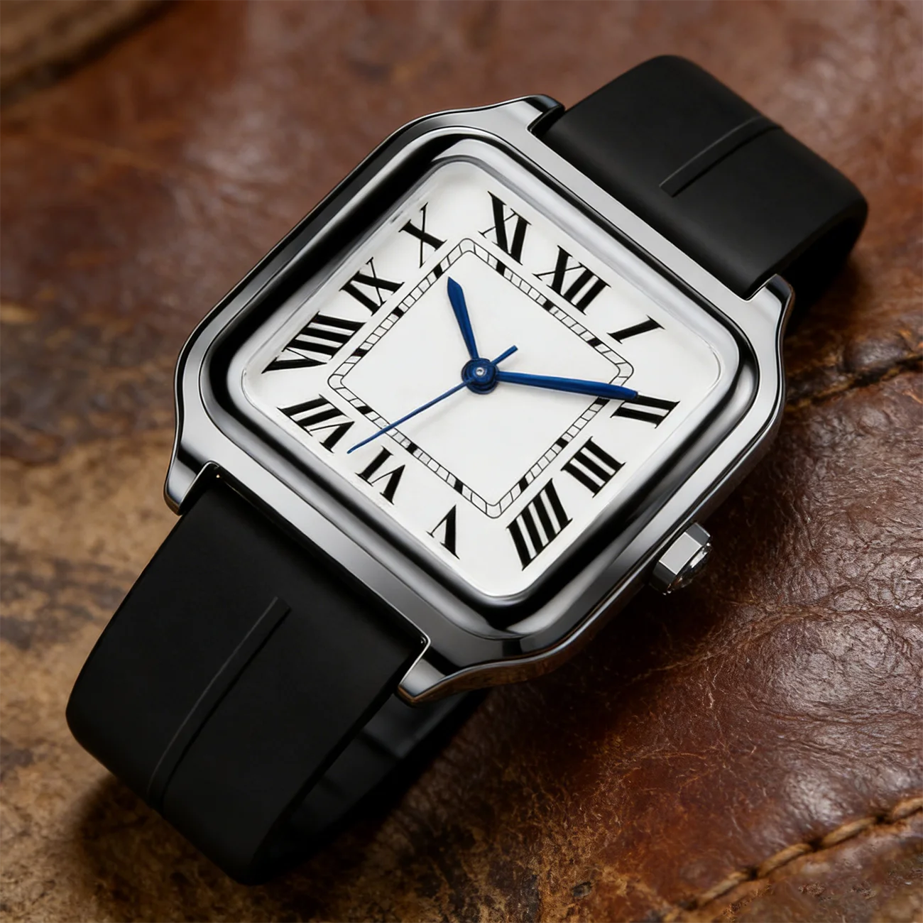 

Fashion Trend Roman Digital Watch 3Atm Waterproof Silicone Strap Magnetic Buckle Alloy Case Watch Men's Business Watch