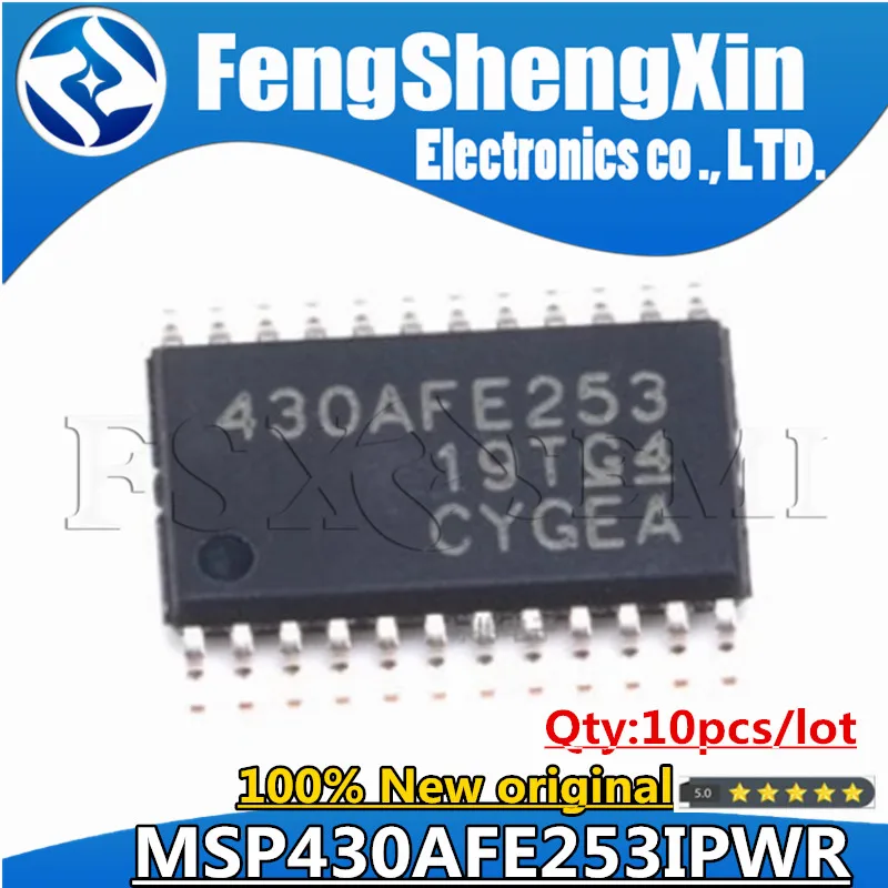 10pcs MSP430AFE253IPWR TSSOP-24  MSP430AFE253 430AFE253 microcontroller