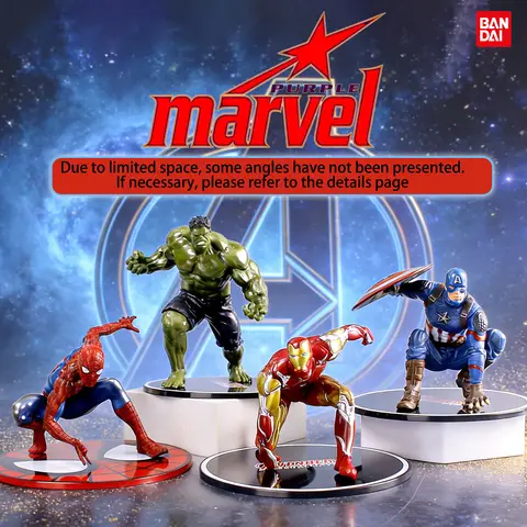 Marvel Action Figures Hulk Capain America Ironman Spider man Model Collecion With Base 10-13CM