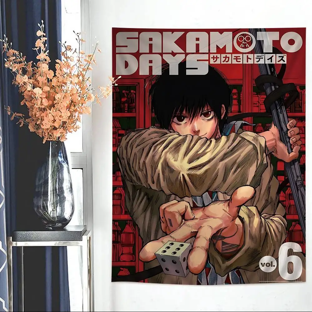 Beliebte Action Anime Nagumo Yoichi SAKAMOTO DAYS DIY Wandteppich Hippie Blume Wandteppiche Wohnheim Dekor Wand Kunst Dekor