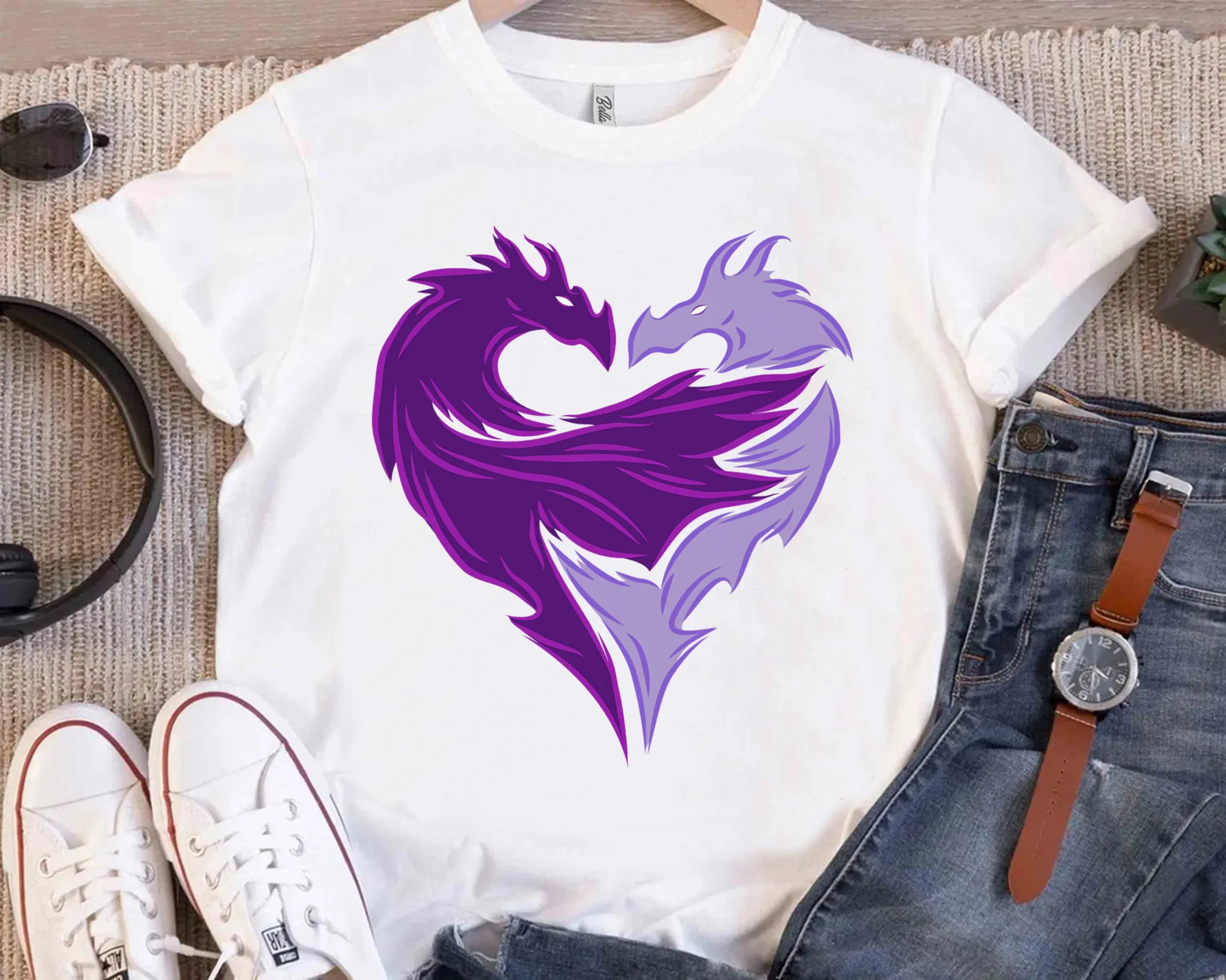 تي شيرت ديزني ديسندانتز 2 مال دراجون، قميص أحفاد، قميص ديزني لاند المتطابق للعائلة، تي شيرت ماجيك كينغدوم ديزني لاند