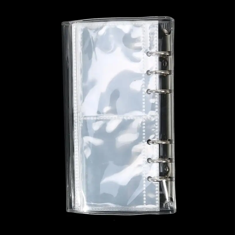 1PC A6 Libro a fogli mobili stretti con 1 o 2 griglie 10 fogli pagina Borse portaoggetti Cartoline Raccoglitore idol Piccola carta Stella Libro di archiviazione