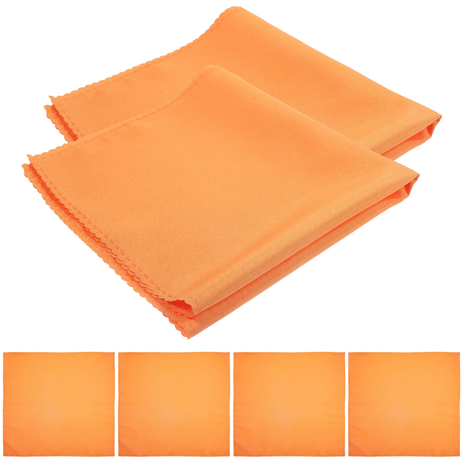 

6Pcs Solid Color Cotton Napkins Reusable Soft Absorbent Table Dinner Napkin for Party Wedding Festival Decorative Use