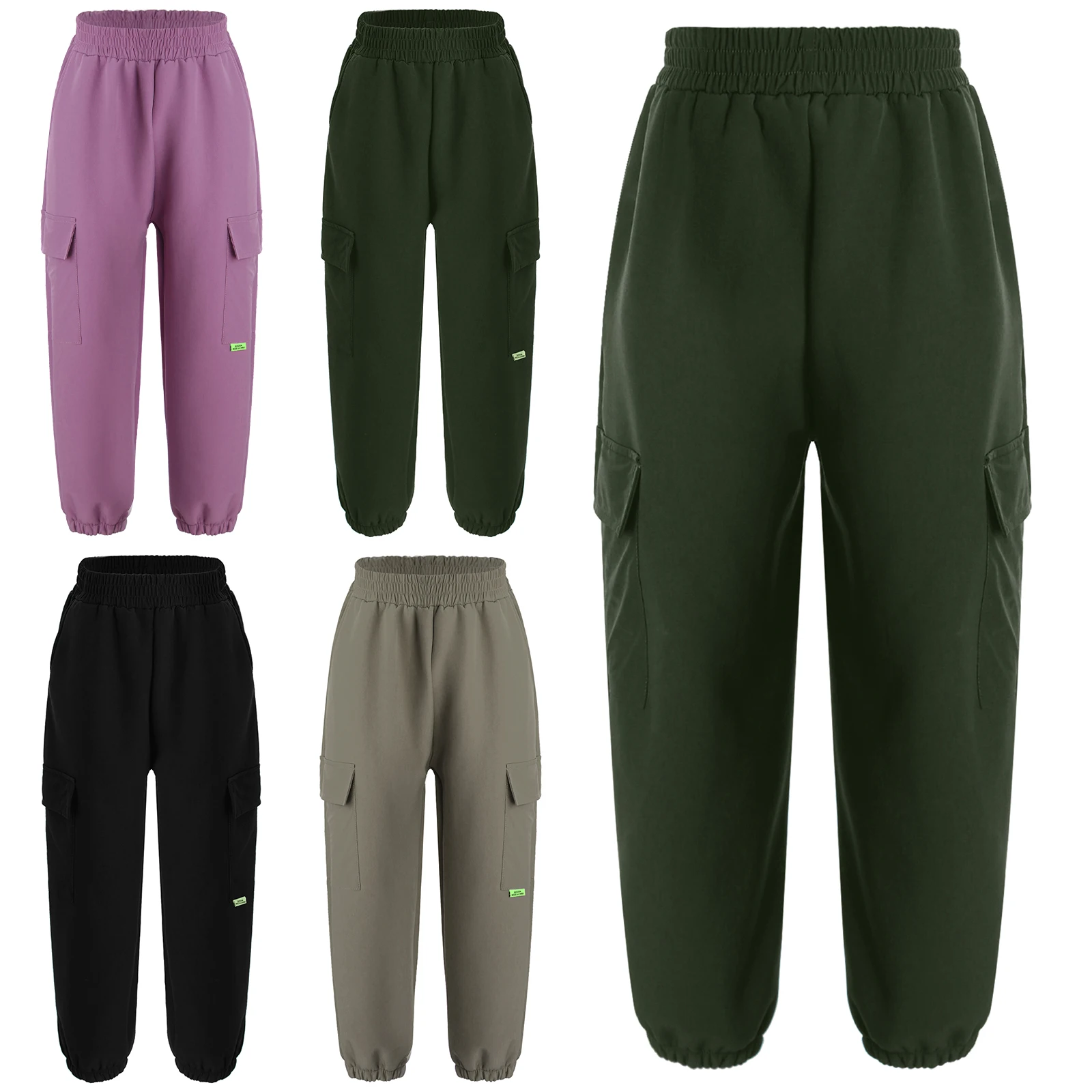 Kids Teenager Boys Girls Hiking Cargo Pants Warm Fleece-Lined Outdoor Camping Pants UPF 50+ Quick Dry Sweatpants with Pockets