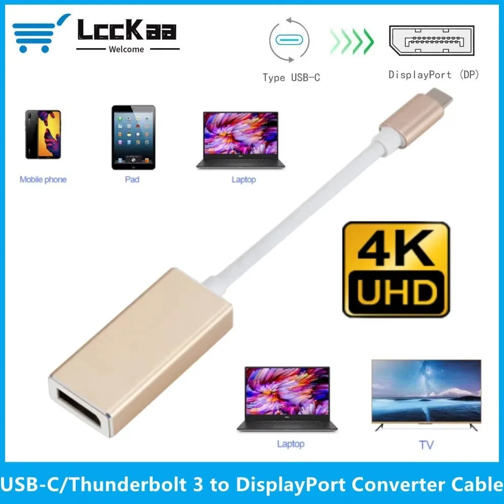 Cabo de extensão 4k tipo c para dp, adaptador usb c para displayport, conversor usb c para hdmi para mac mini macbook pro/air 2020 projetor