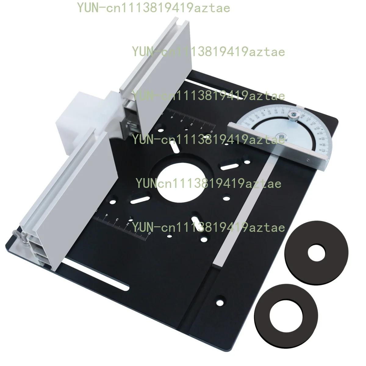 woodworking aluminum alloy flip-chip plate, bakelite milling flip-chip insert plate, tenon and groove workbench