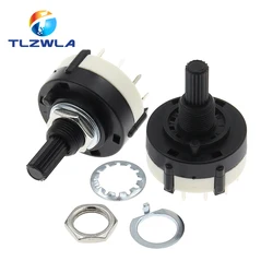 1PCS RS26 Plastic 4 Pole 3 Position Rotary Band Switch 2 Pole6 Position  1 Pole12 Position Handle Length 21MM Axis Band Switch