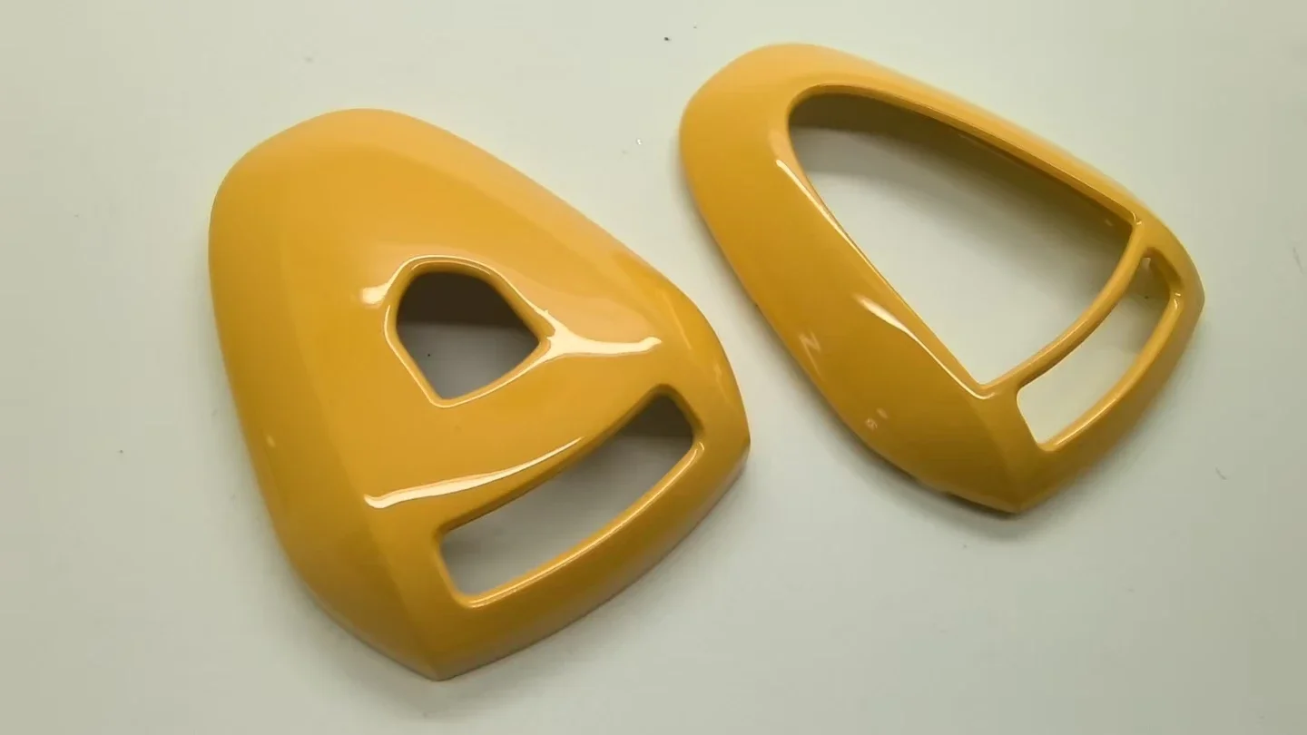 

Remote Flip Key Cover Case Shell Fob Protection For Porsche Black Head Remote Key Yellow Gloss