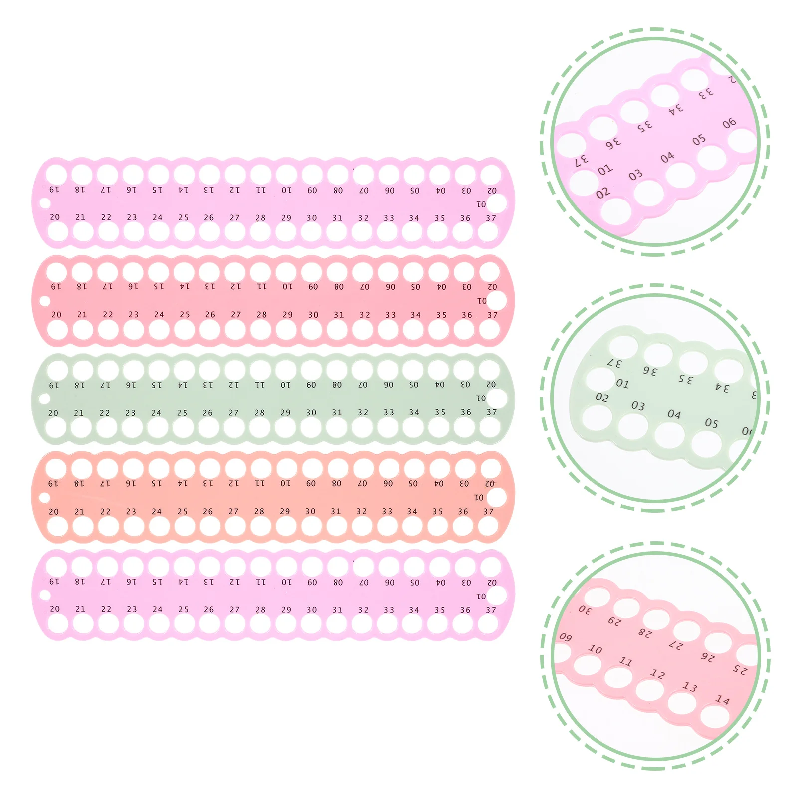 

5Pcs Plastic Thread Bobbin Holder Sewing Thread Storage Plate Embroidery Floss Organizer Winding Board Cross-Stitch Tool
