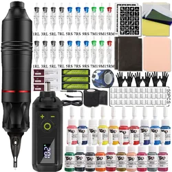 Tattoo Machine Kit Wireless Mini Power Supply Battery Rotary Machine Pen Set With Cartridge Needles for Tattoo Beginner Supplies