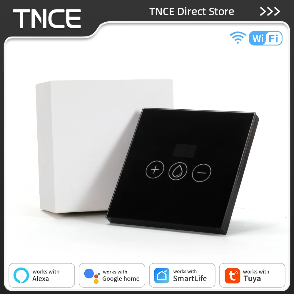 TNCE Tuya Wifi Boiler Smart Switch 20A/4400W Water Heater Touch Switch Support Time Period Setting，For Alexa Google Home