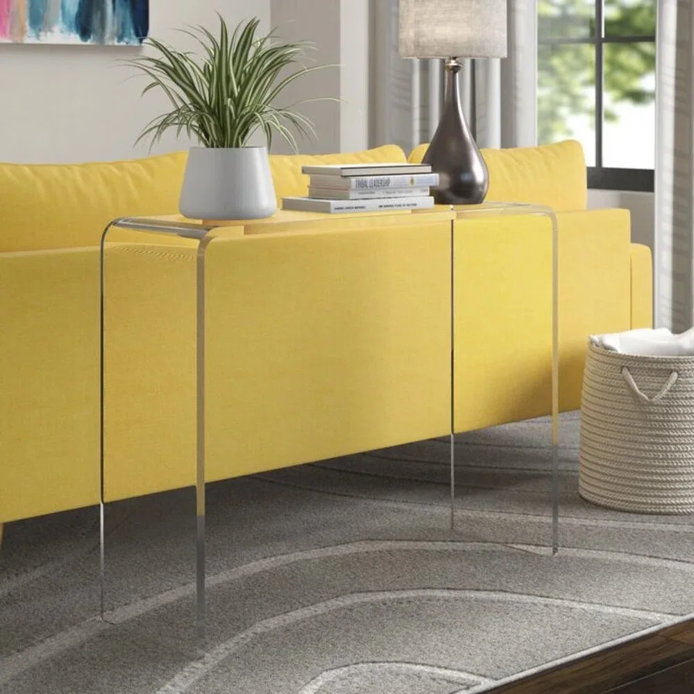 

Acrylic bedroom table modern simple living room long table transparent acrylic entrance table