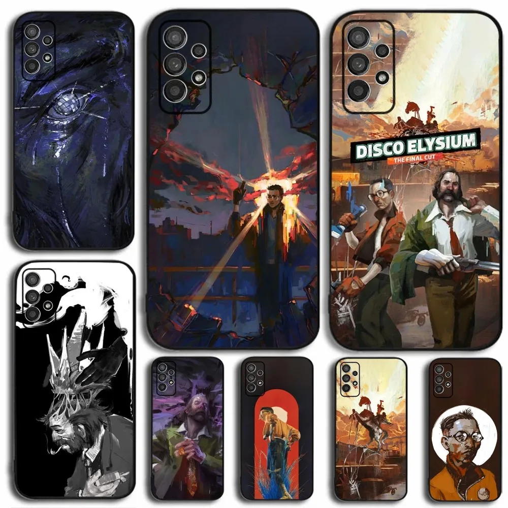 Game Disco E-Elysium Phone Case For Samsung Galaxy A13,A21s,A22,A31,A32,A52,A53,A71,A80,A91 Soft Black Cover