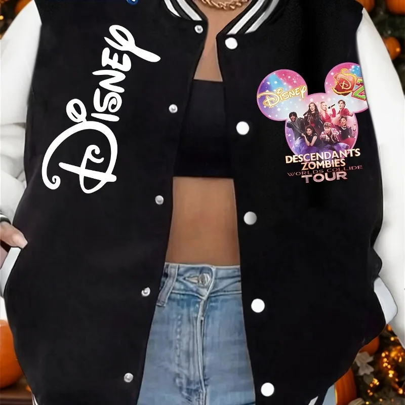 Disney Winter Jacket Women's Y2k Style Jacket for Autumn and Winter, New Casual and Fashionable Unis