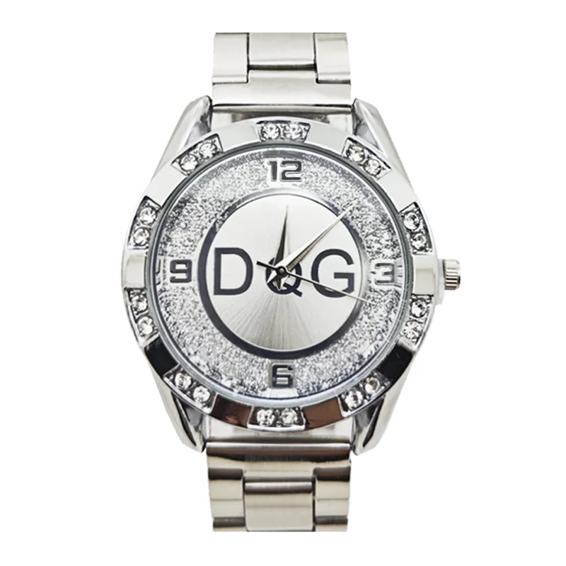 Fashion Luxury Brand Watch DQG Crystal Quartz Female Watch Gold Silver Stainless Steel Ladies Dress Wristwatch Zegarek Damski
