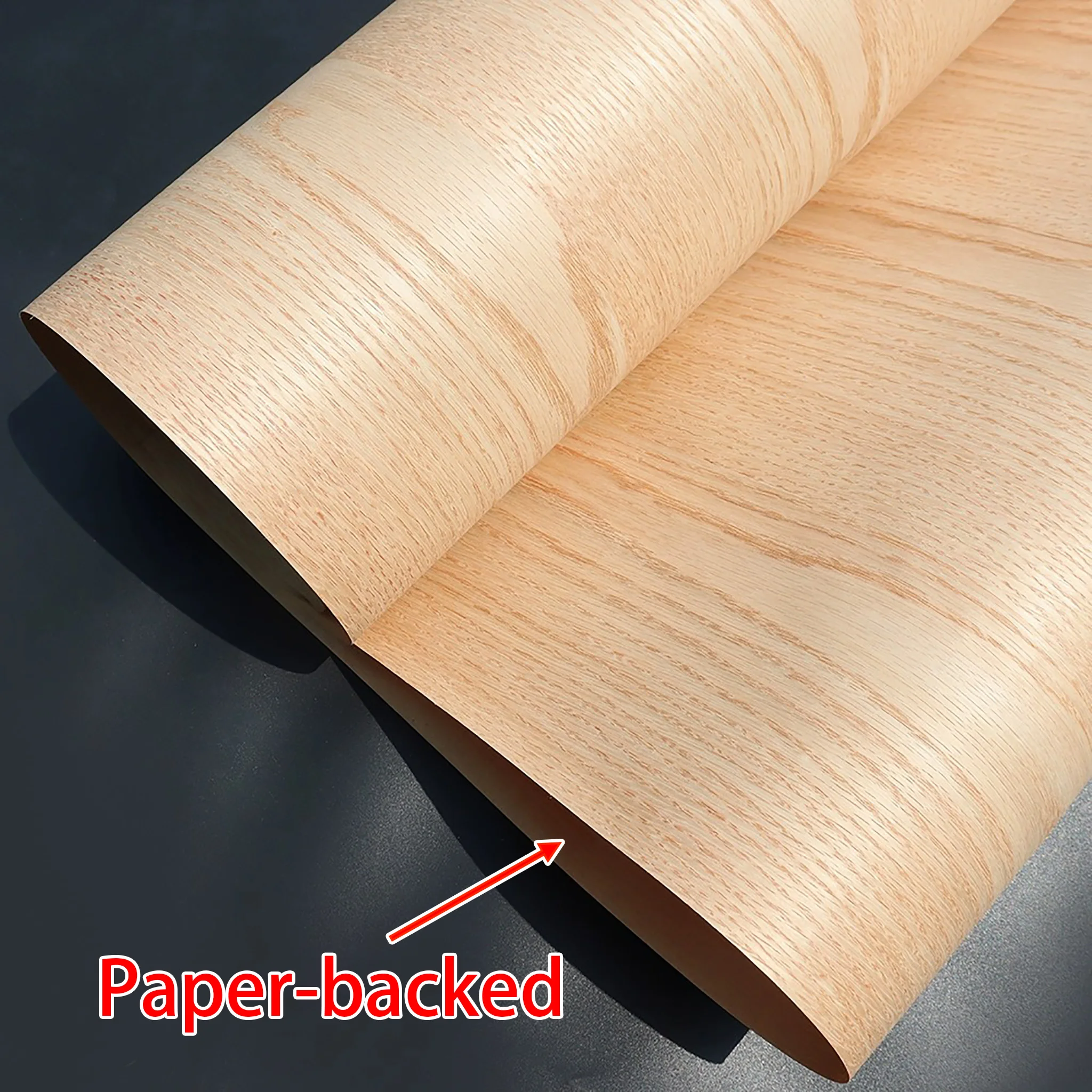 58x250cm Natural Wide Red Oak Wood Veneer For Furniture Renovation Cabinet Decoration Wall Panels Interior Design image 5