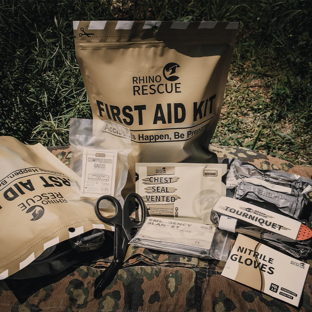 Rhino Rescue Kit de Trauma de emergencia, combate táctico, IFAK, suministros de respuesta de primeros auxilios