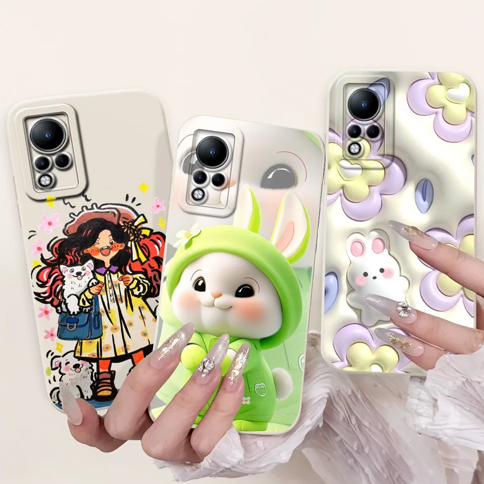 حافظة لهاتف انفينيكس نوت 11 حافظة خلفية جميلة مضادة للصدمات على شكل حيوانات كرتونية لهاتف انفينيكس نوت 11 نوت 11 Fundas X663 X663B