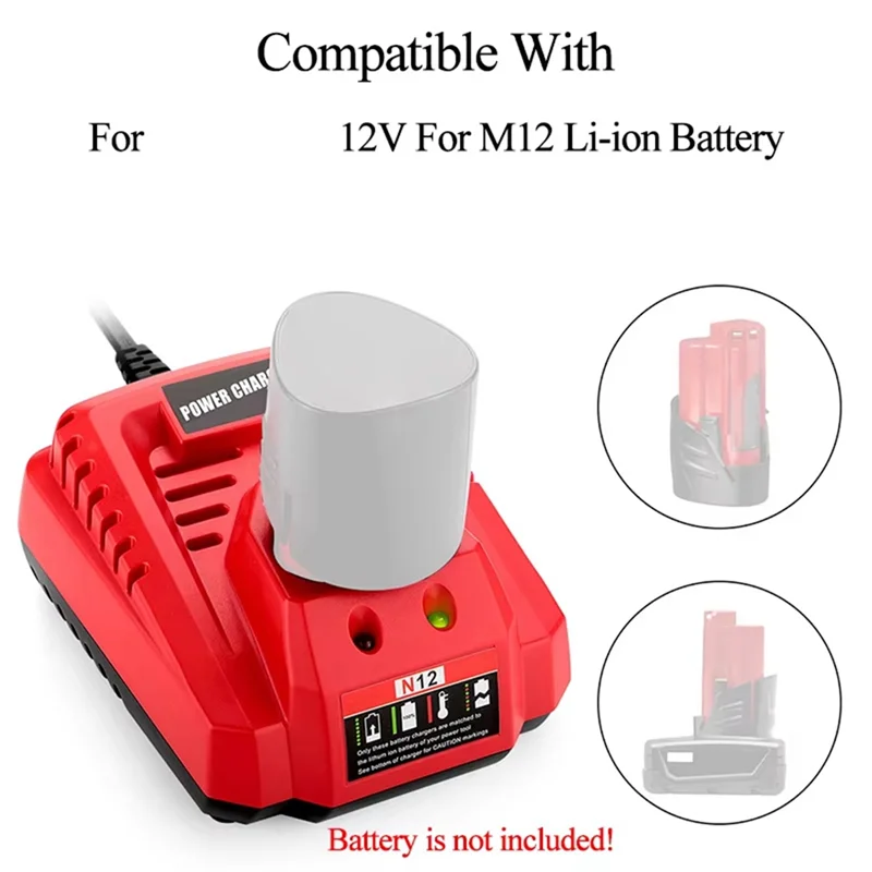 

A21Q -Lithium Battery Fast Charger For 10.8V 12V Lithium- Battery For M12 N12 Compact Charger 48-11-2401 US PLUG