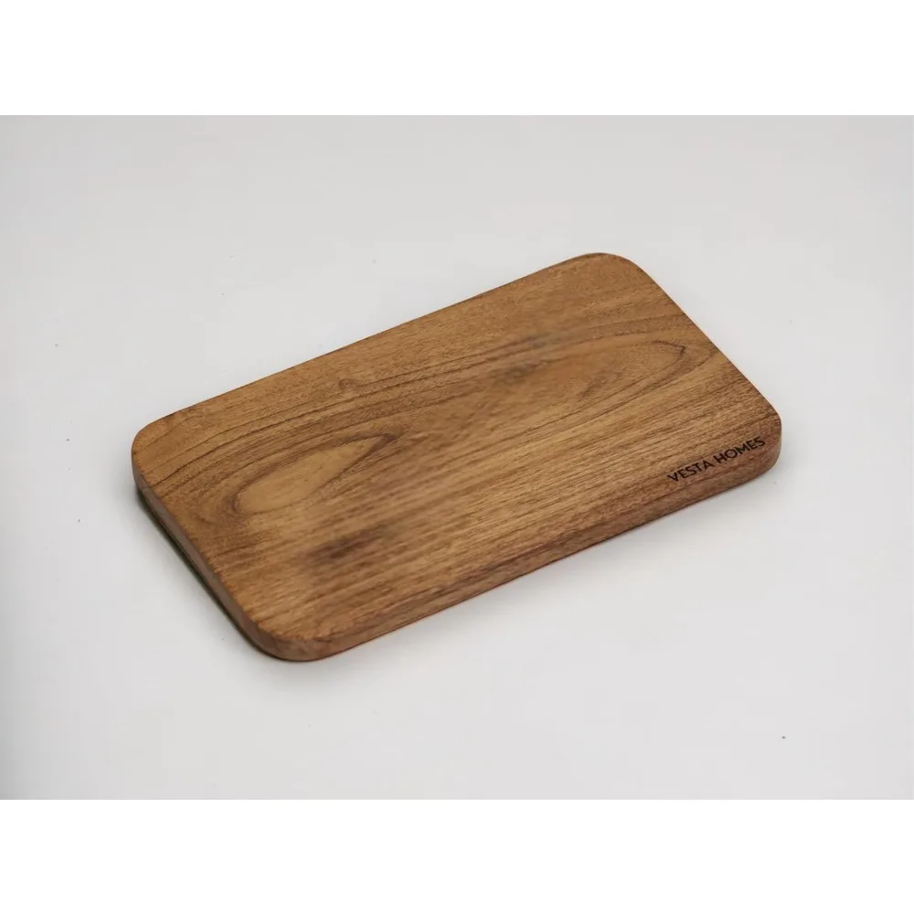 

Одноблочная деревянная разделочная/разделочная доска/тарелка для кухни, овощей, фруктов и сыра | Натуральное дерево акации | Нат
