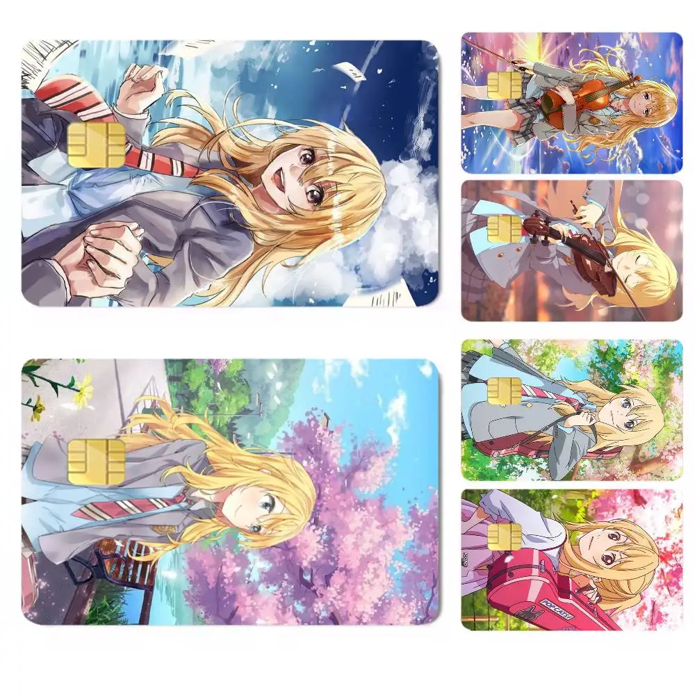 Kaori Miyazono Your Lie in April-l High Definition Matte PVC Film Tape | For Credit Card, Debit Card Stickers & Gift Decoration
